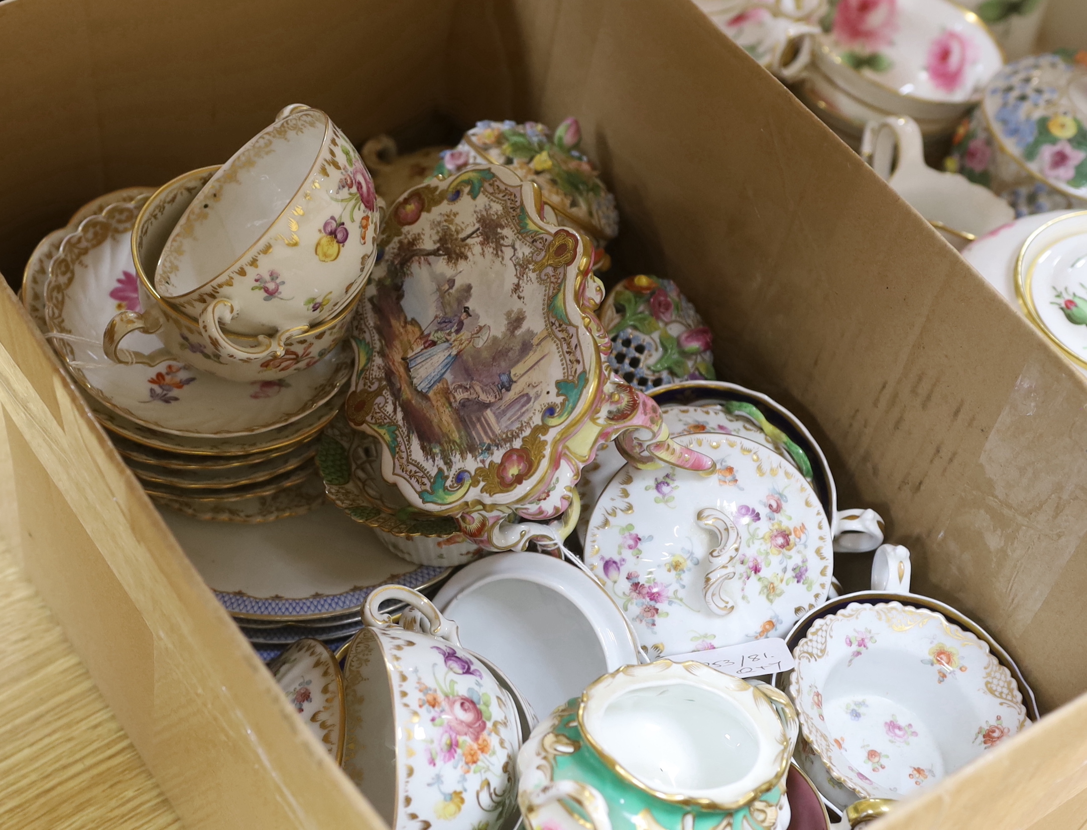 A quantity of mixed china to include Herend and Dresden examples
